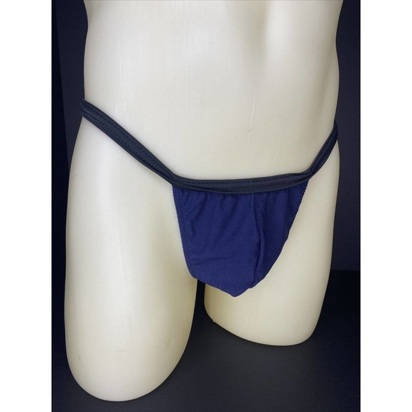 VINTAGE MEN'S NAVY BLUE PREVAIL SPORT THONG BIKINI MEDIUM